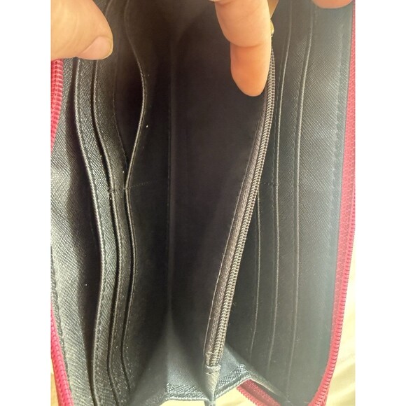 Fossil Eliza Blue Multi Color Striped Zip Around Wallet - Picture 9 of 13